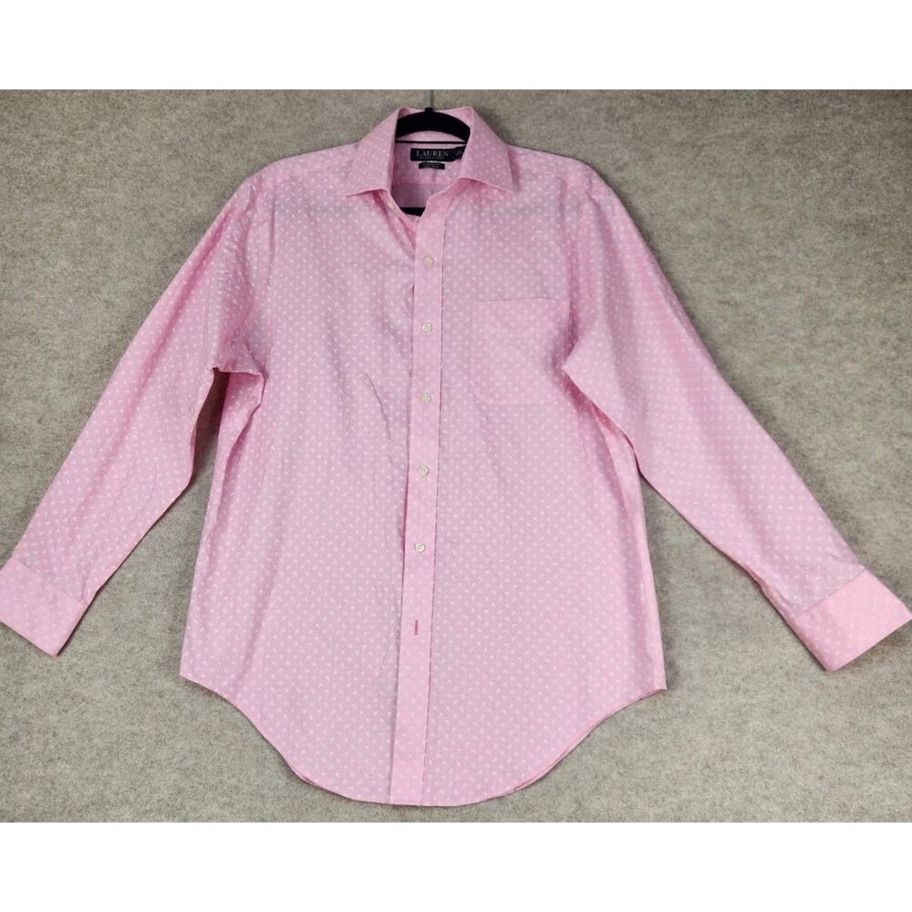 Lauren Ralph Lauren Men's Pink Paisley Shirt Size 15.5 32/33 Preppy Minimalist